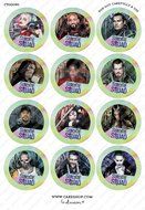 Cakeshop 12 x PRE-CUT Suicide Squad Edible Cake Toppers - Premium Wafer Paper