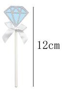 PuTwo 20 Counts Wedding Cake Decorating Frozen Cupcake Toppers Toothpicks, Sliver/Blue/Snow N62