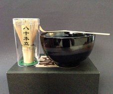 Japanese Ginsugi Tea Ceremony Matcha Bowl Scoop Whisk Gift Box Set