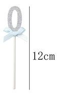 PuTwo 20 Counts Wedding Cake Decorating Frozen Cupcake Toppers Toothpicks, Sliver/Blue/Snow N69