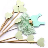 PuTwo 20 Counts Wedding Cake Decorating Frozen Cupcake Toppers Toothpicks, Sliver/Blue/Snow N70