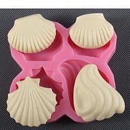 Sher Shell Series Shaped Fondant Cake Chocolate Silicone Mold,Cupcake Decoration Tools,L10.5cmW10.2cmH1.4cm