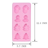 LAVAVIDA 6 Cavity Bear Paw Pan, Silicone Chocolate Jelly Candy Mold, Reusable &amp; Non-stick Footprint Cookie Pan N4