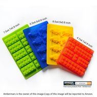 Ambermars Building Bricks and Minifigure Ice Cube Tray or Candy Mold,chocolate Molds,silicone Baking Molds, Premium... N5