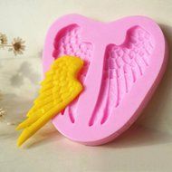 C-Pioneer Lovely Silicone Fairy Wings Baker Sugar Embossing Craft Mould Maker Pastry Tool N2