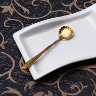 Coffee Scoops, Stainless Steel Tableware Creative Sunflower Flower Pattern Coffee Spoons Stirring Spoon Sugar... N36