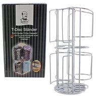 Tassimo Bosch 48 T Disc Capsule Holder - 2 Tier Chrome Refil Tower (Non Slip, 360 Base) N3