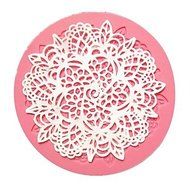 Sher Small Round Flower Lace Fondant Cake Molds