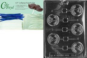 Cybrtrayd B039 Baby&#039;s 1st Birthday Lolly Chocolate Candy Mold with Exclusive Cybrtrayd Copyrighted Chocolate Molding... N4