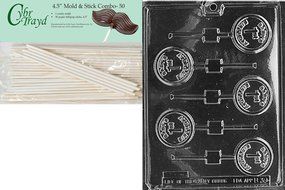 Cybrtrayd B039 Baby&#039;s 1st Birthday Lolly Chocolate Candy Mold with Exclusive Cybrtrayd Copyrighted Chocolate Molding... N5