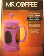 Mr. Coffee 20 oz (591 ml) Coffee (French) Press-Purple N2