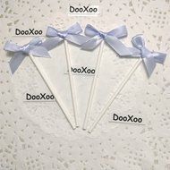 DOOXOO Purple Bowknot Baby Shower Cupcake Toppers Party Food Picks Muffin Decoration Baby Shower Party Decorations... N3