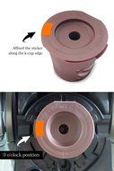 3 Pieces K-cup 2.0 Freedom Sticker Reusable Freedom Clip for Keurig 2.0 Series Brewers Allow You Use Any K Cups N3