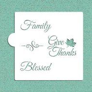 Give Thanks Cookie and Craft Stencil CM027 by Designer Stencils