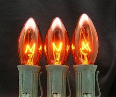 7 Watt C9 Transparent Outdoor Patio Party Christmas Novelty Replacement Bulbs, 25 Pack (Green) N24