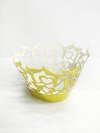 HUAL Cupcake Wrappers 50 Filigree Artistic Bake Cake Mirror Paper Cups LOVE Lace Laser Cut Liner Baking Cup Muffin... N9