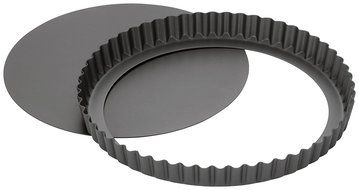 Stellar Hard Anodised 9" Loose Base Fluted Flan Tin