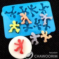 Dancing People Silicone Molds Chocolate Candy Ice Cube Tray Baking Mold N7