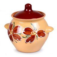Set of 4 Floral Stoneware Ramekins N3