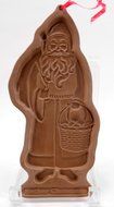 Longaberger Pottery Cookie Mold: 1990 Father Christmas N2