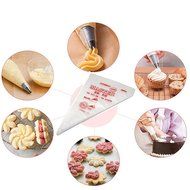 Fashionclubs Plastic Disposable Icing Piping Pastry Bags Cake Decorating Tools Pack of 100 N4