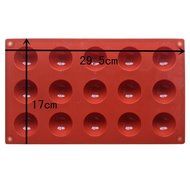 FLY Silicone 15-Cavity Round Chocolate Truffle Mold Candy and Gummy Mold N4