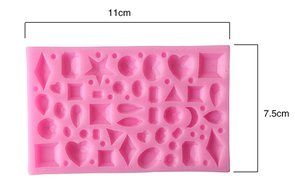 Smozer Mini Diamonds Jewel Gemstone Shape Fondant Cake Molds Chocolate Mould Kitchen Baking Tools N3