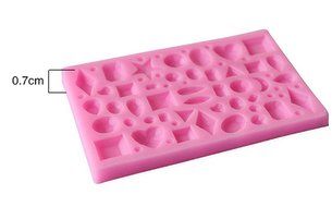 Smozer Mini Diamonds Jewel Gemstone Shape Fondant Cake Molds Chocolate Mould Kitchen Baking Tools N4