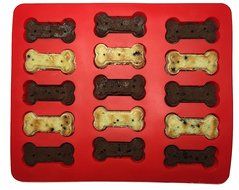Win&amp;Co Puppy Paws &amp; Bones Silicone Baking Molds-Pan-Ice Trays Set of 2 N4