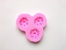 Wocuz W0255 3D 3 Sunflower Design Silicone Candy Fondant Chocolate Sugar Mold and Cake Decorating Mould