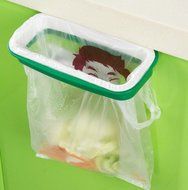 Pack of 2 Portable Trash Bag Holder Hanging Kitchen Cupboard Door Back Style Stand Trash Garbage Bags Storage... N3