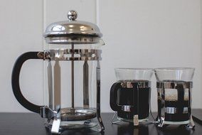 MARGRA French Press Coffee & Tea Maker Set - Elegant Design - Dual Filter System- Upgraded Thick Durable Glass N6