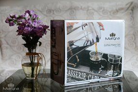 MARGRA French Press Coffee & Tea Maker Set - Elegant Design - Dual Filter System- Upgraded Thick Durable Glass N7