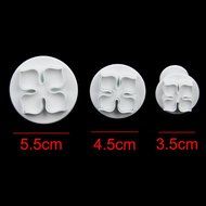 WHATWEARS 3x Hydrangea Fondant Cake Biscuit Sugarcraft Plunger Cutter Craft Mold Tool N4