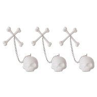 Gracallet&reg; 3 Pcs Silicone Tea Bones Skull Tea Infuser Filter Diffuser Loose Leaf Leaves Silicone Tea Strainer N5
