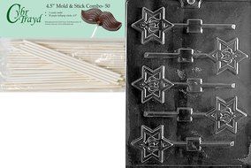 Cybrtrayd R048 Torah Crown Lolly Chocolate Candy Mold with Exclusive Cybrtrayd Copyrighted Chocolate Molding Instructions... N8
