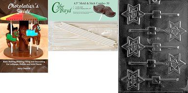 Cybrtrayd R048 Torah Crown Lolly Chocolate Candy Mold with Exclusive Cybrtrayd Copyrighted Chocolate Molding Instructions... N10