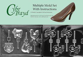 Cybrtrayd BUN-J035K143 2-Piece Tractor and Farm Assortment Chocolate Molds