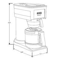 BUNN BT Velocity Brew 10-Cup Thermal Carafe Home Coffee Brewer, Black