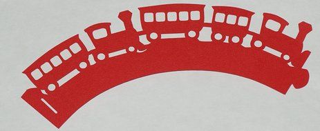 All About Details Red Trains Cupcake Wrappers, Set of 12 N2