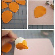 Sher Sugar Fondant Flowers Die Tools Accessories Oval Foam Flower Shape Cake Decorating,Set of 20 N4