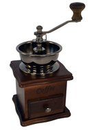 TukTek Vintage Wooden Coffee Grinder Hand Crank Manual Mill for Whole Coffee Beans in Kitchen and Dining Room