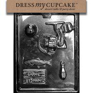Dress My Cupcake DMCS102 Chocolate Candy Mold, Fishing Bundle for Specialty Box