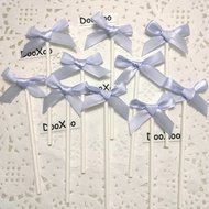 DOOXOO Purple Bowknot Baby Shower Cupcake Toppers Party Food Picks Muffin Decoration Baby Shower Party Decorations... N4