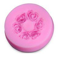 JOMTOP Mini 6 Roses Shape Silicone Mold Chocolate Fondant Baking Tool N2