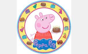 Peppa Pig Birthday Edible Image Photo 8&quot; Round Cake Topper Sheet Personalized Custom Customized Birthday Party
