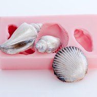 Small Sea Shell Silicone Mold Food Safe Fondant, Chocolate, Candy, Resin, Polymer Clay, Craft, Jewelry Food Mold. N2