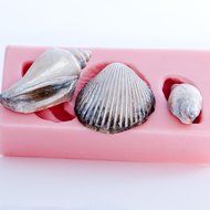 Small Sea Shell Silicone Mold Food Safe Fondant, Chocolate, Candy, Resin, Polymer Clay, Craft, Jewelry Food Mold. N3