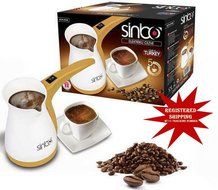 Sinbo SCM 2928 Greek Turkish Coffee Maker Machine Electric Pot Briki Ibrik BROWN N2