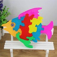 Fish Puzzles Toys &#65292;BeautyVan Wooden Lovely Fish Blocks Puzzle Kid Educational Toy Cartoon N3